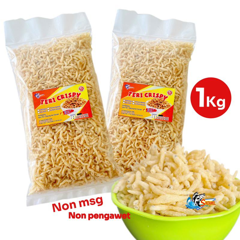 

Teri Crispy 1kg Kualitas Super teri Krispi sintamel lauk Teri Crspy Camilan teri - cemilan teri - Teri Medan crispy - Teri Krispi snack mpasi - Teri Crispy Teri nasi- Teri nasi crispy-Lauk kering teri Crispy