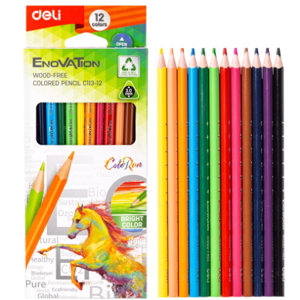 

Deli - Pensil Warna 12W / Enovation Wood C113-12