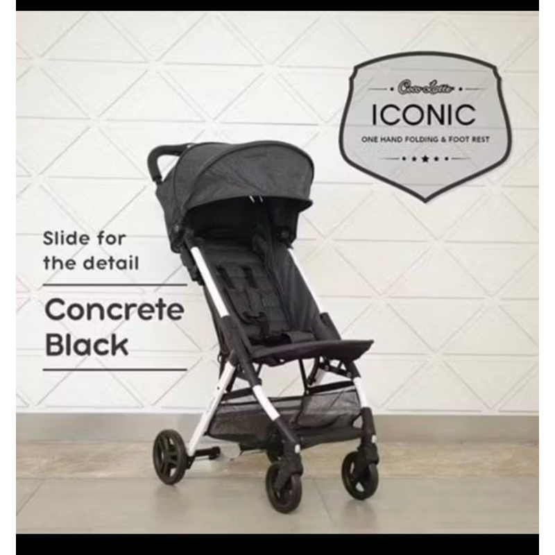 Stroller Chocolate Iconic Grey FREE Alas Stroller