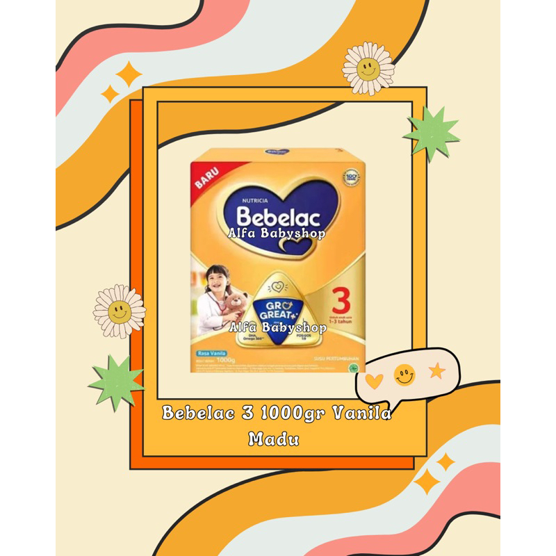 

Bebelac 3 Vanila Madu 1000gr Susu Formula Bebelac