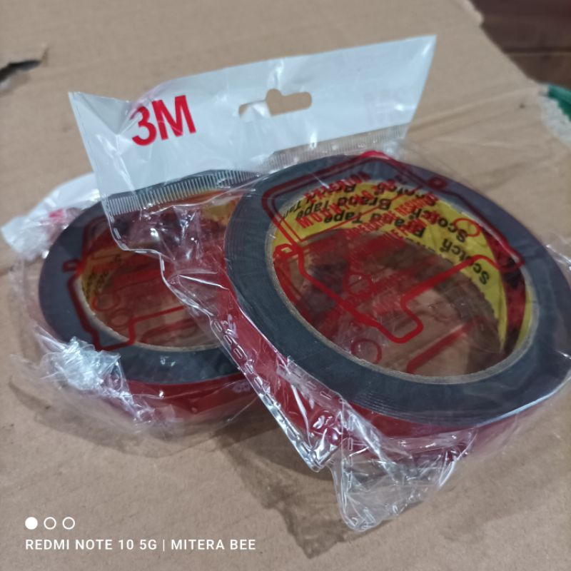 double tape 3m merah super kuat exterior dobel tape doble tape 3m