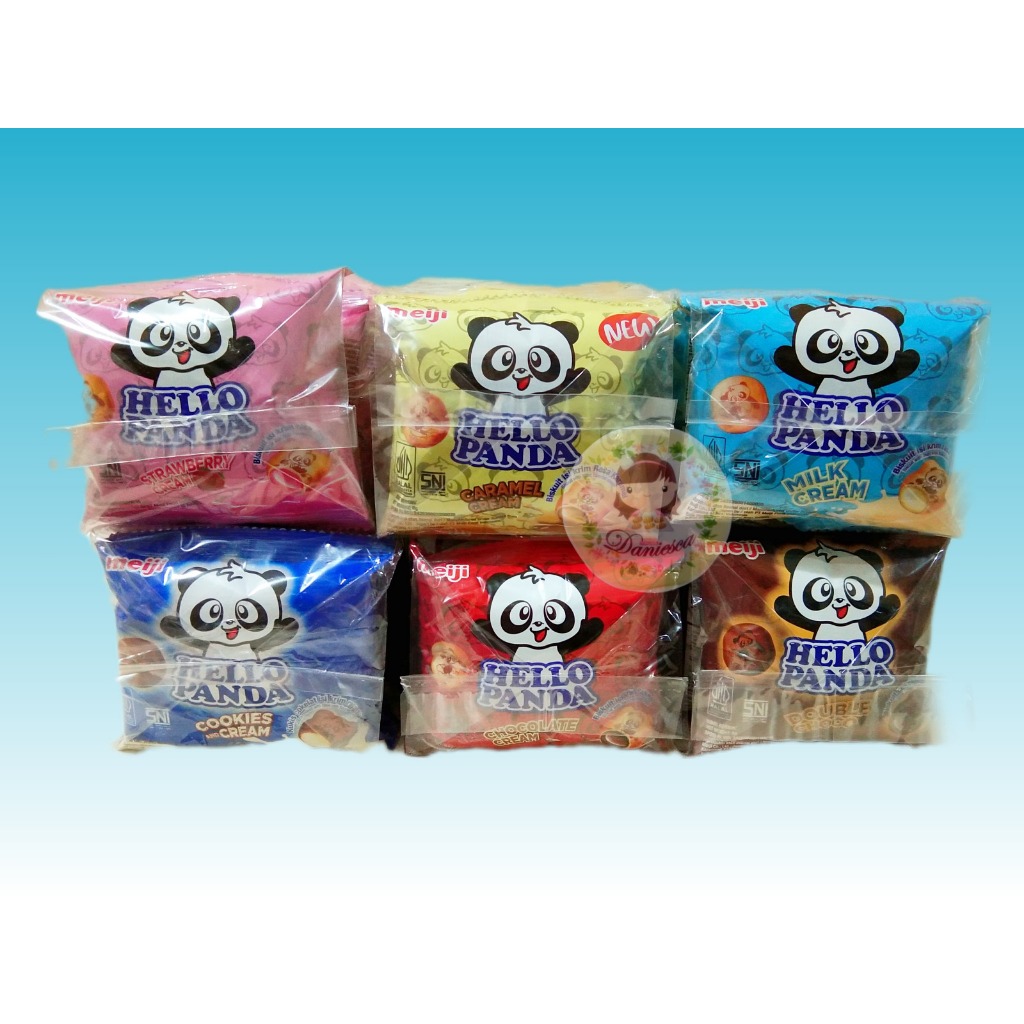 

.10 bungkus hello panda 8 gr meiji hello panda coklat double chocolate milk strawberry (scp)