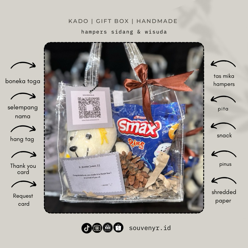 Hampers Wisuda | Hadiah goodie bag Sempro | Kado Wisuda, Sidang Skripsi, Ulang Tahun | Snack dan Bon