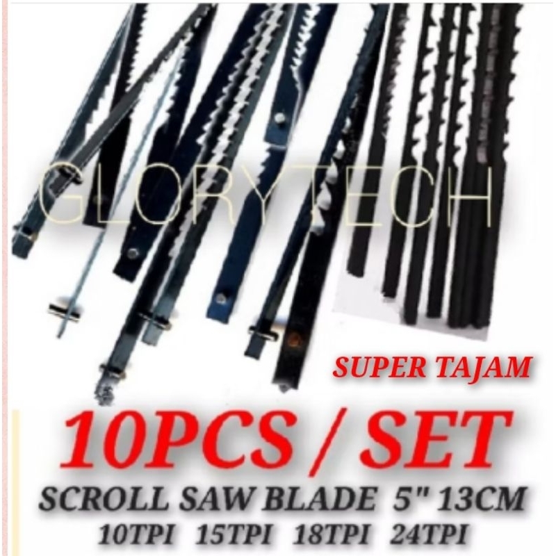 Mata Gergaji Scroll Pinned Saw / Scroll Saw Blade /Mata Gergaji Scroll Ukir