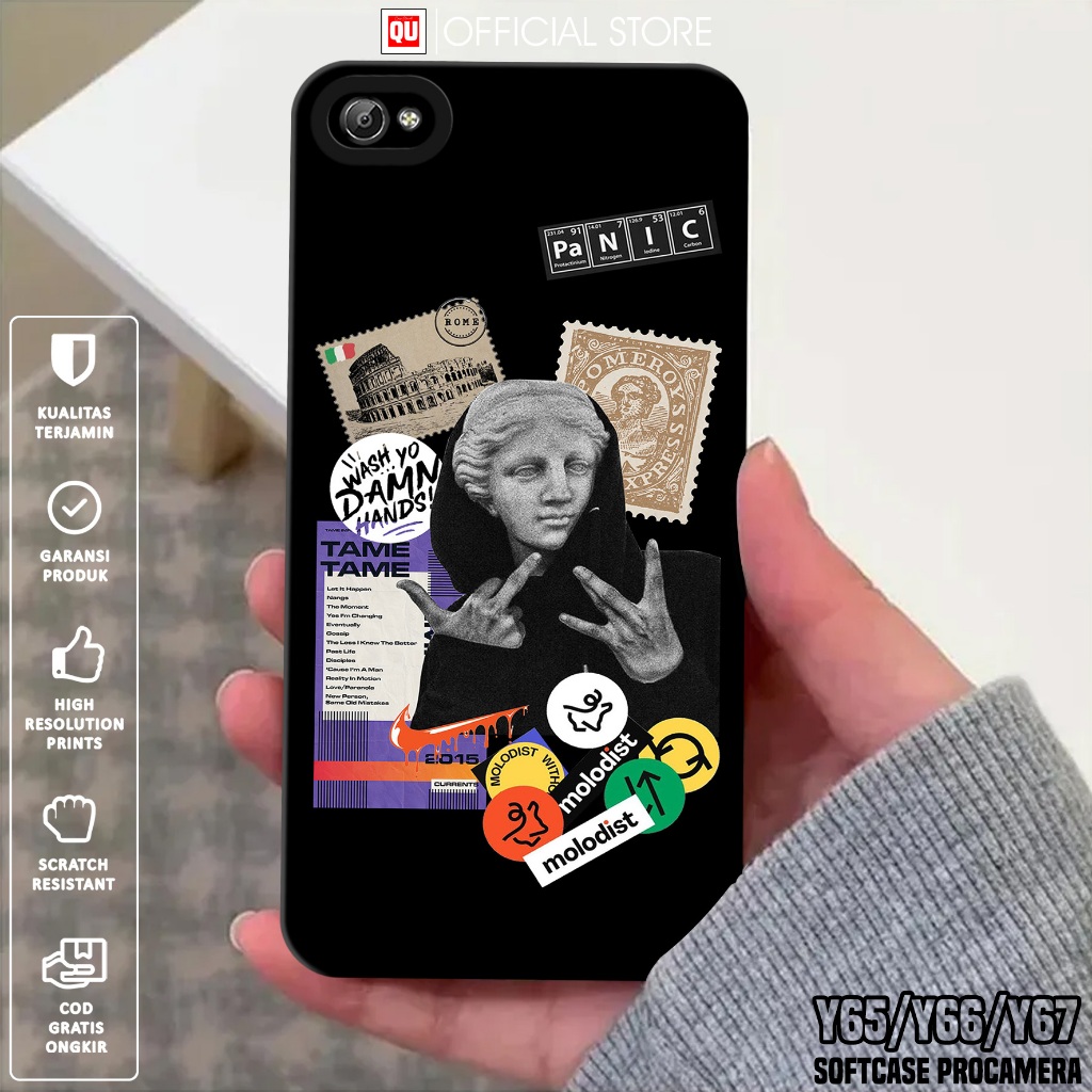 Softcase Hp VIVO Y65 / Y66 / Y67 - Case VIVO Y67 / Y66 / Y65 Motif Estetik - Casing Hp VIVO Y66 - Si