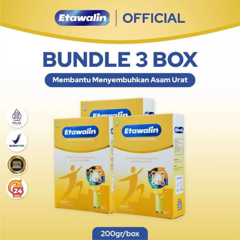 

Susu Etawalin Paket 3 Box Ori Original - Susu Etawa Bubuk Atasi Nyeri Pinggang Tulang Sendi Lutut Rematik Asam Urat Aman Alami Halal BPOM Isi 200 gr