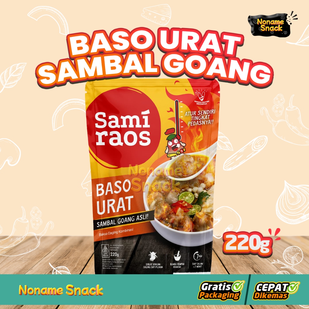 

Sami Raos Baso Urat Sambal Goang Samiraos Bakso Urat Sambal Goang 220gr