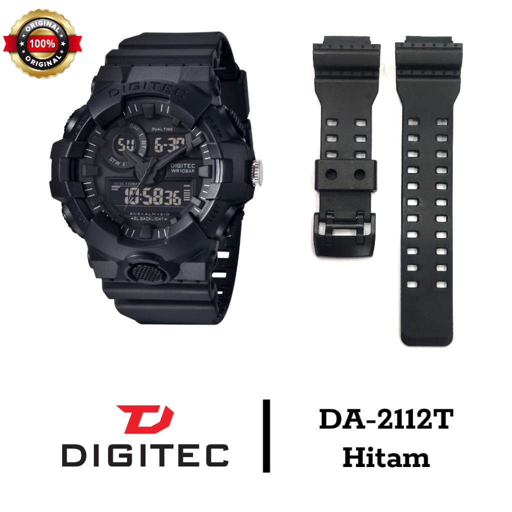 Strap Jam Tangan Digitec Original DA-2112T