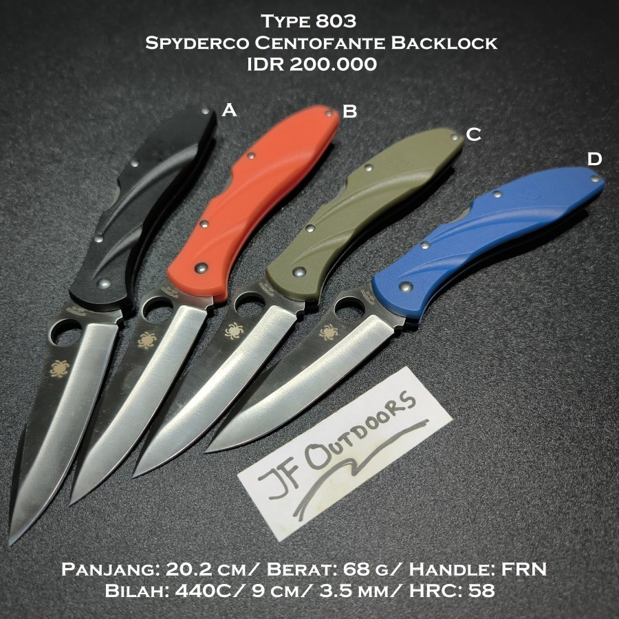 Pisau Buah EDC Outdoor Spyderco Centofante Backlock