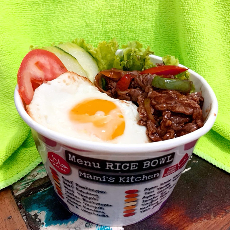 

Nasi Kotak/ Rice Bowl 800ml Beef Blackpapper Mami’s Kitchen