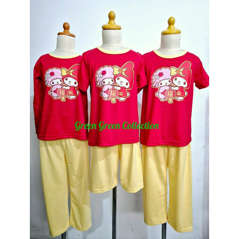 Piyama kaos My melody merah