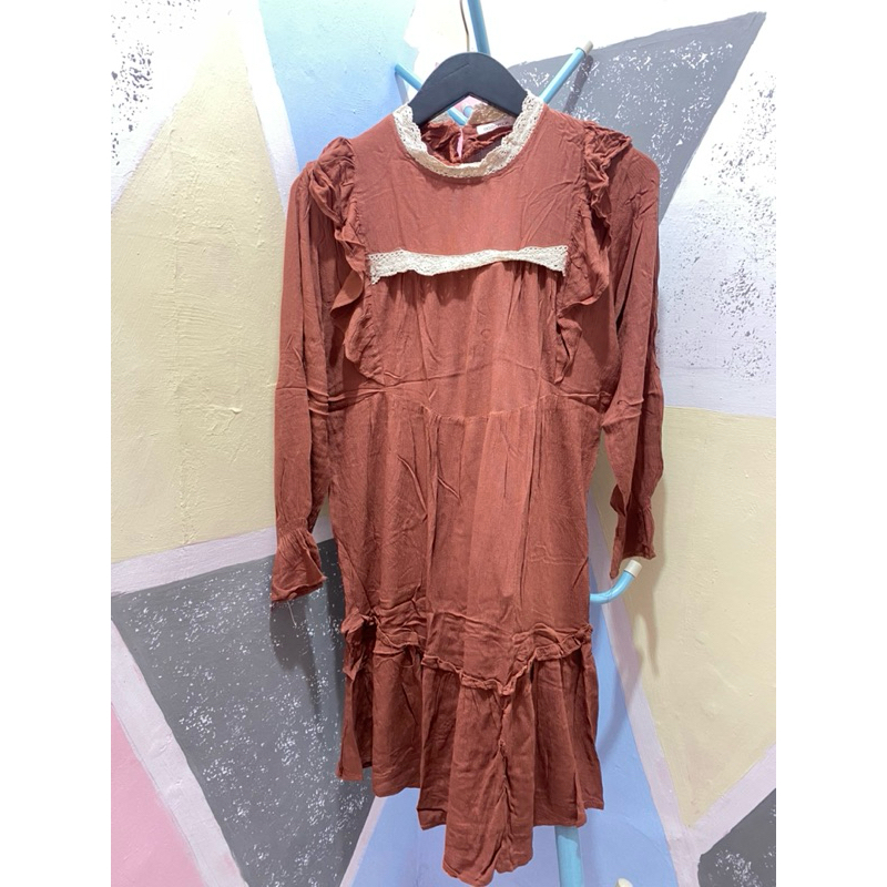 atasan tunik bata (preloved) merk oclo.official