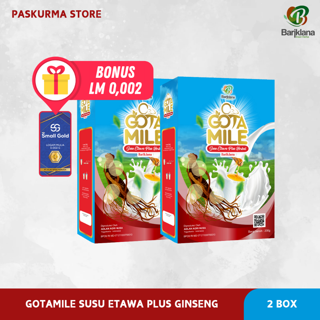 

PAKET 2 BOX GOTAMILE – ( BONUS LM 0,002 ) SUSU KAMBING ETAWA PLUS GINSENG