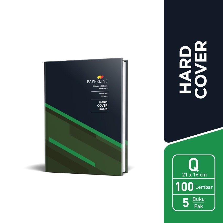

Buku Kwarto / Kuarto Hard Cover / Hardcover 100 lembar PAPERLINE PRO Cover Hitam