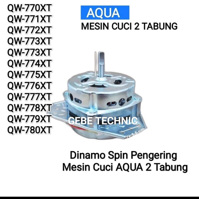 Dinamo Pengering Mesin Cuci AQUA QW-770XT QW-771XT QW-772XT QW-773XT QW-774XT