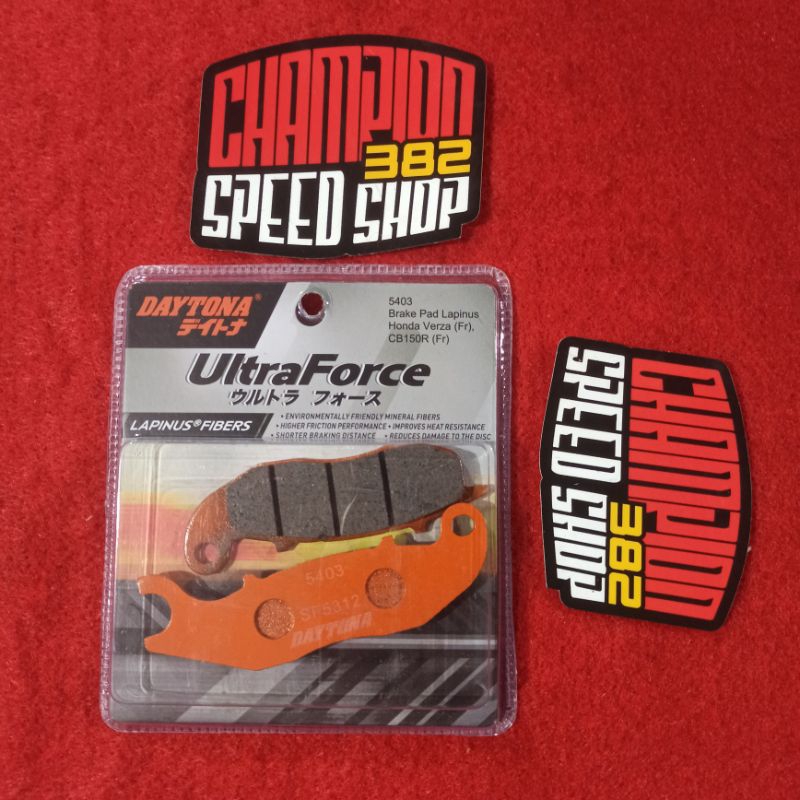 Kampas Rem Depan Daytona Lapinus Fibers Untuk Kaliper Nissin 2 Piston KANAN NMAX Aerox 155 Mio Smile