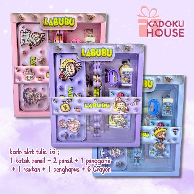 

labubu set alat tulis | stationery labubu | kado labubu | kado anak sekolah | kado natal labubu