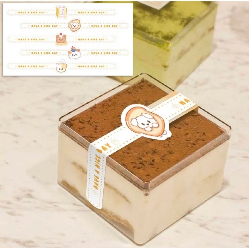 

Sticker Segel Makanan Cake Sticke Panjang 22 18cm isi 50 sticker