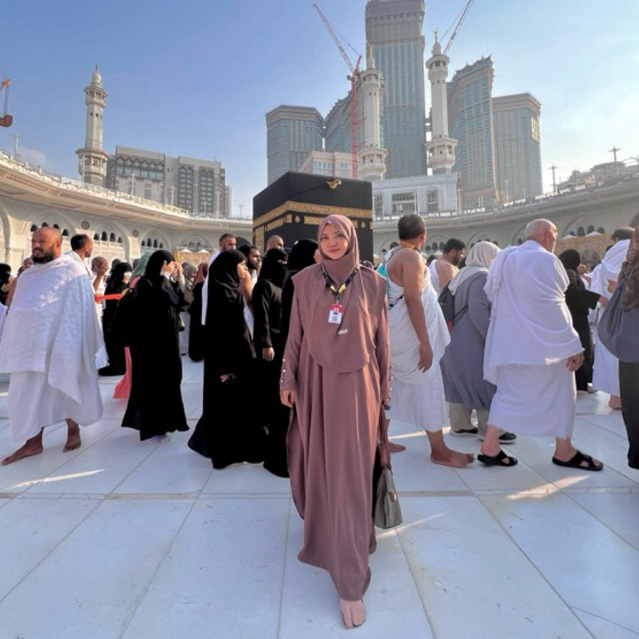 Ghamama - Mecca Abaya Set French Khimar | Abaya Umroh Haji | Gamis Umroh set Khimar