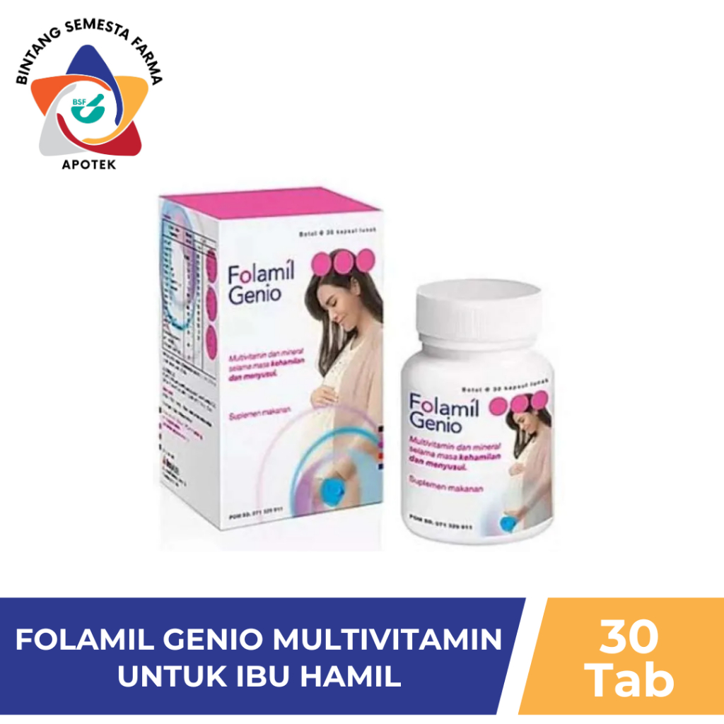 FOLAMIL GENIO MULTIVITAMIN UNTUK IBU HAMIL 30 TABLET