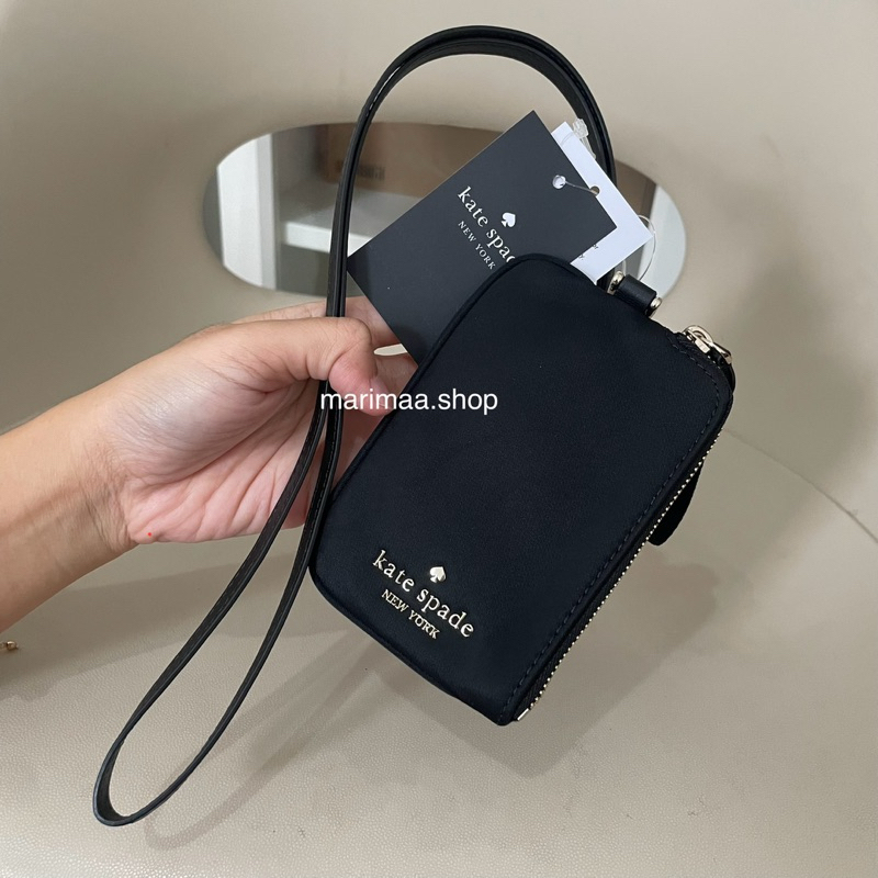 

Lanyard ks kate spade chelsea black hitam original name tag card id tali