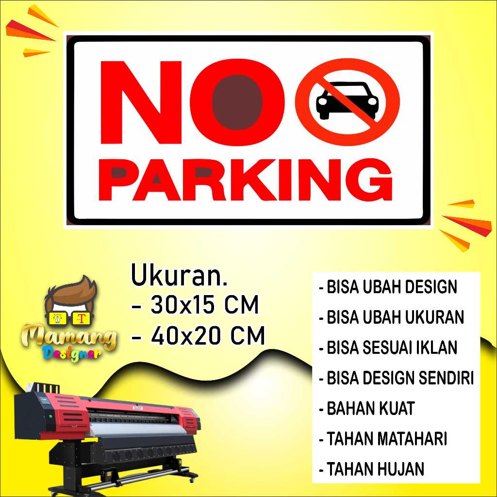 

Cetak Sticker Untuk di Area Dilarang Parkir Merah