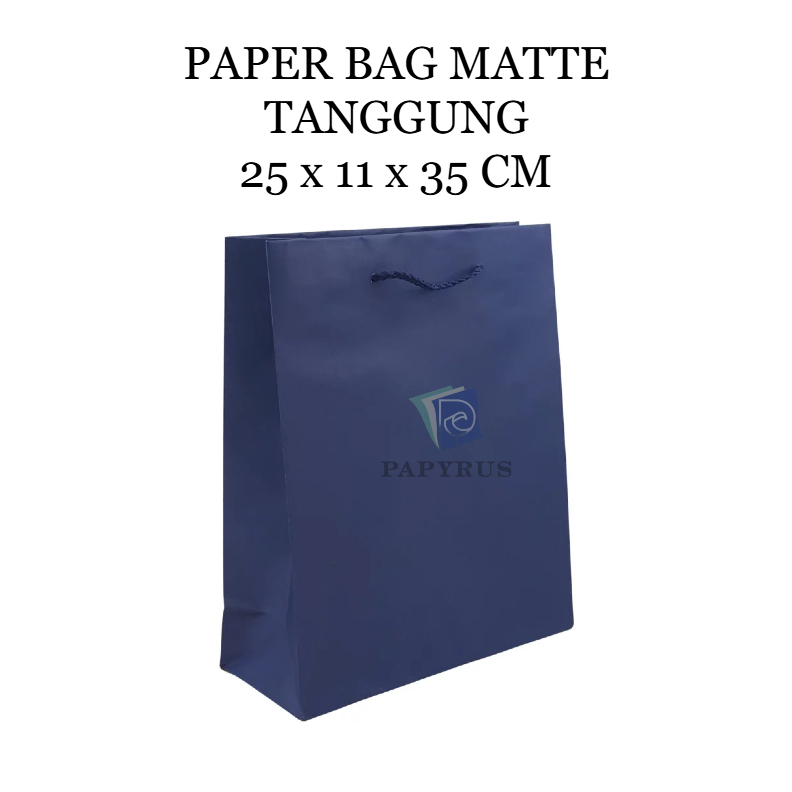 

PAPER BAG POLOS / HAMPERS BAG / GOODIE BAG / SOUVENIR BAG / TAS KADO POLOS / GIFT BAG / PAPER BAG MATTE DOFF TANGGUNG BIRU DONGKER / NAVY