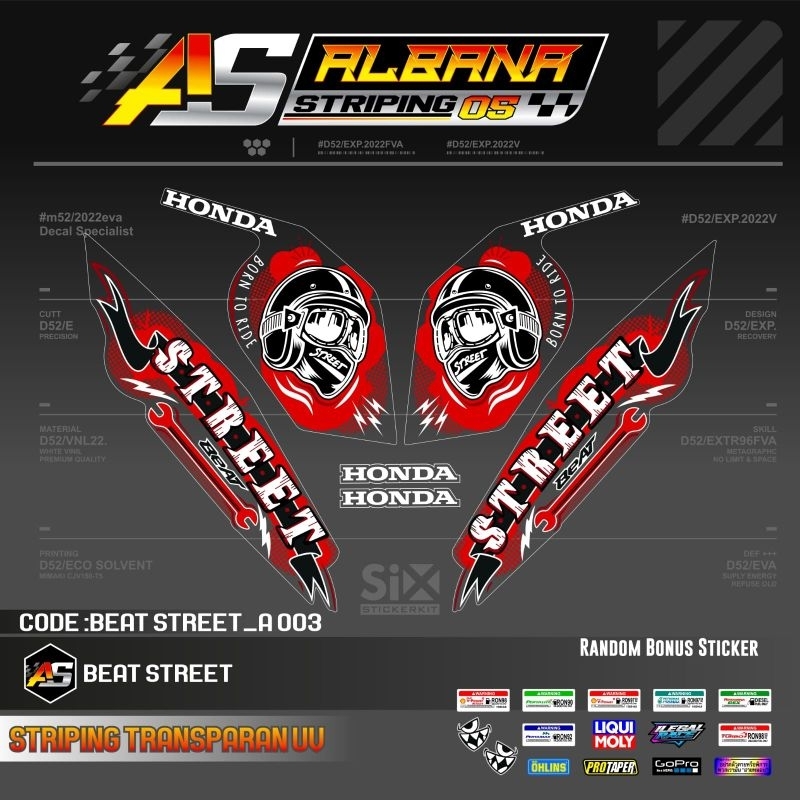 STRIPING STIKER BEAT STREET 2023 TRANSPARAN/STIKER BEAT STREET 2023