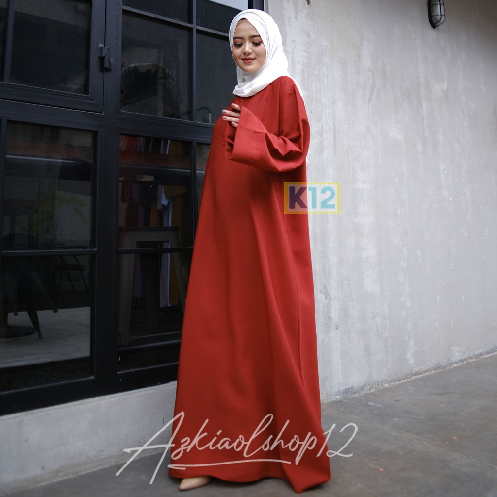( BISA COD ) GAMIS ABAYA POLOS / ABAYA TURKI JUMBO