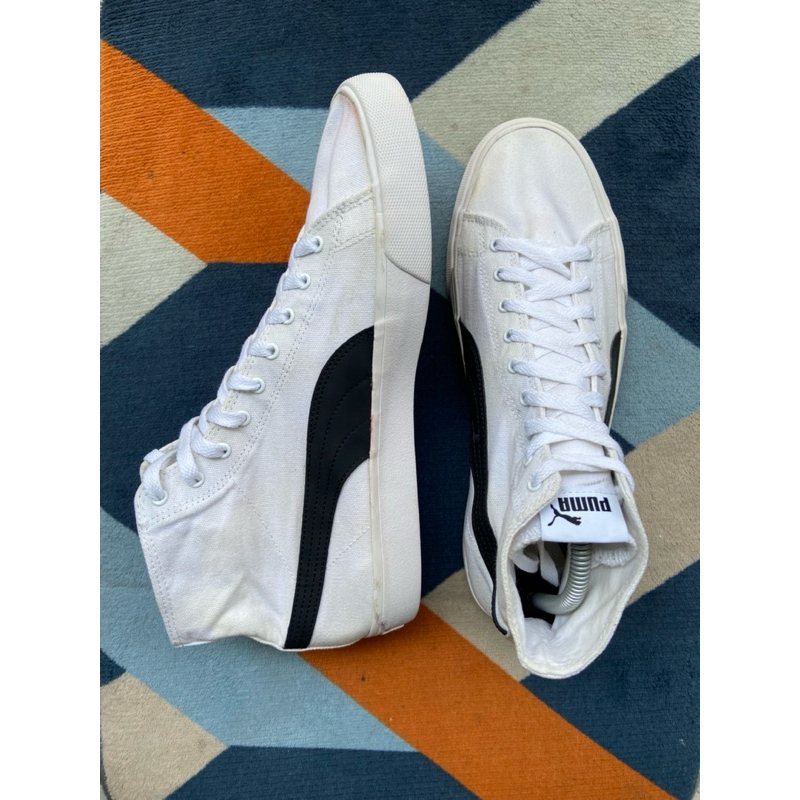 Sepatu second ( Puma High White ) Size 43 insole 28cm Preloved