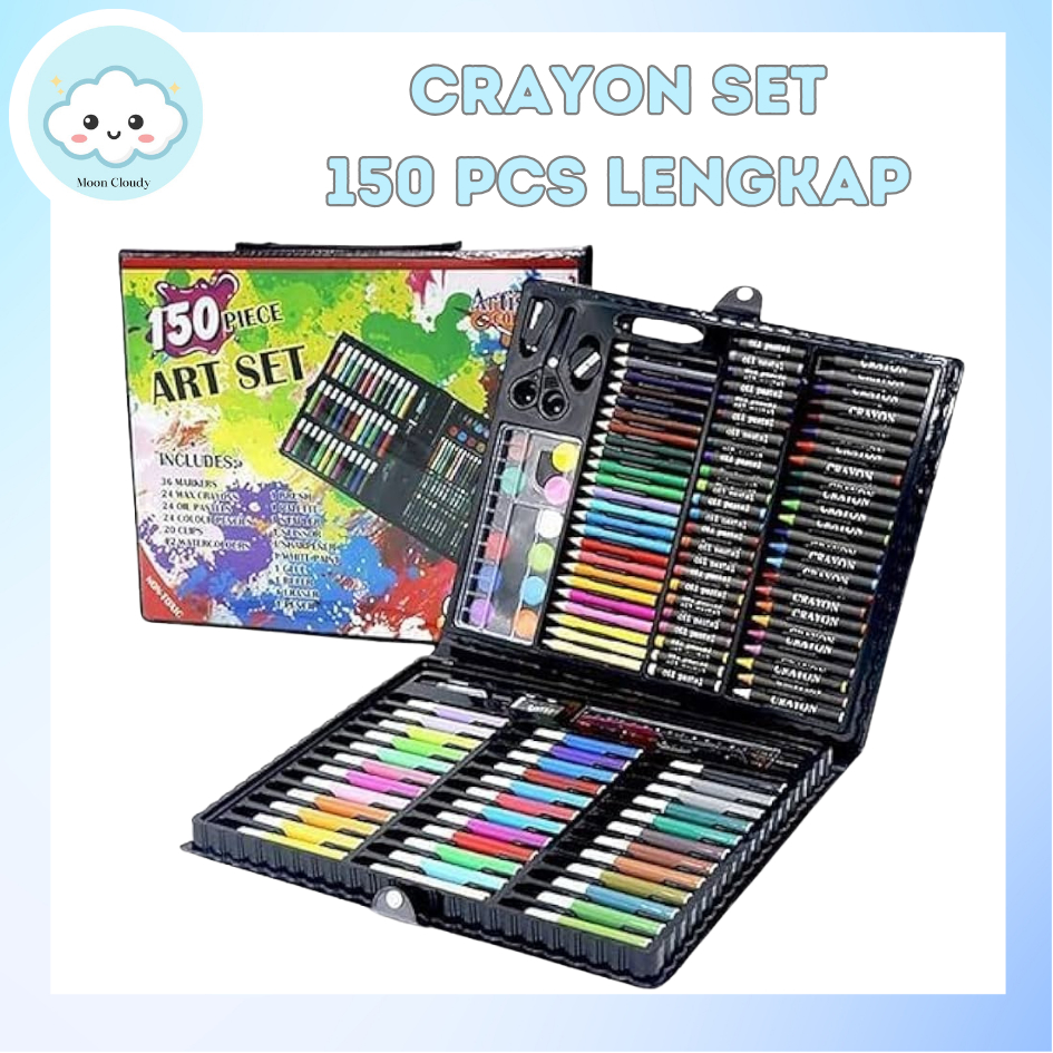 

Crayon Pensil Warna Art Set Pensil Warna Crayon isi 150pcs items murah lengkap