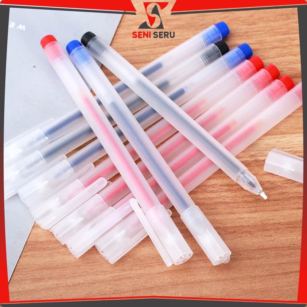 

Pena Perlengkapan Sekolah Ballpoint / Pena Gel Alat Tulis Pulpen 0.5mm Motif Polos Simple / Pulpen Cair Kantor Sekolah Seni Seru A46