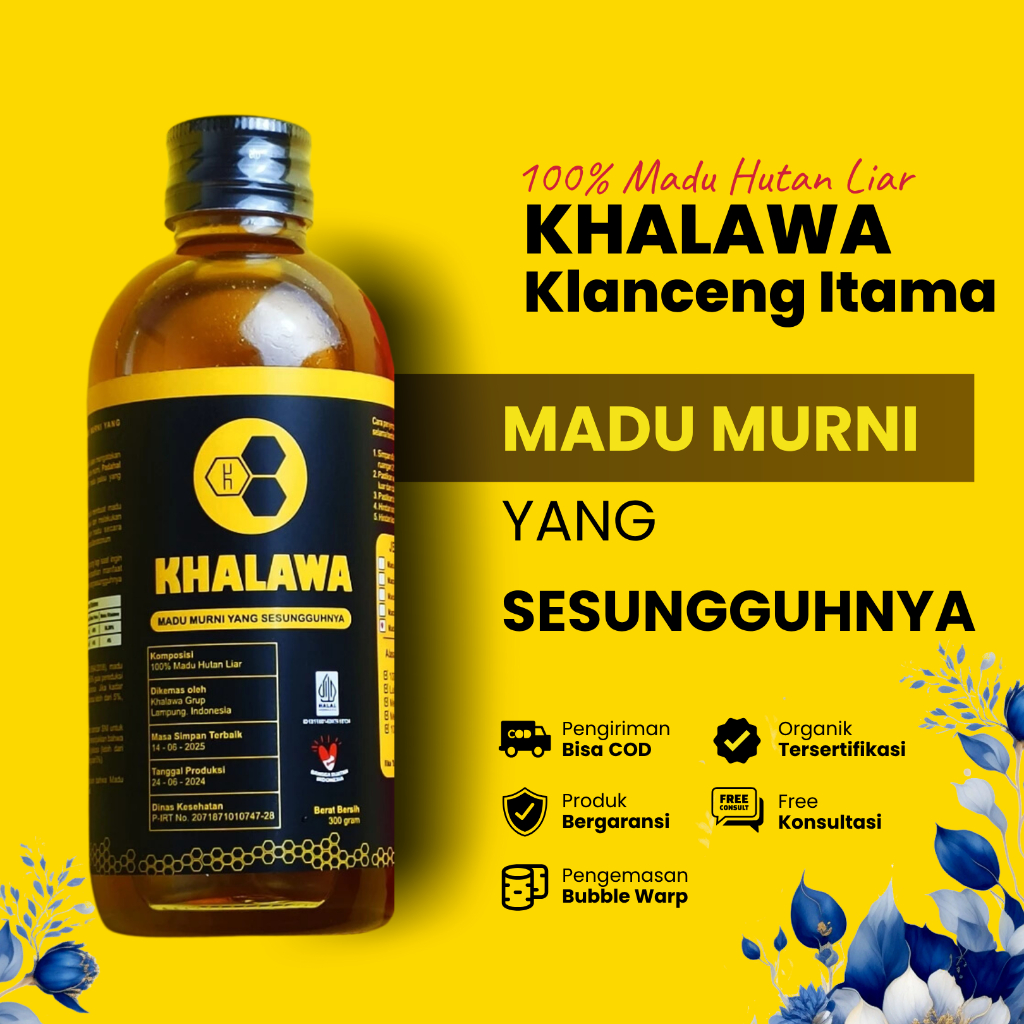 

Madu Klanceng Itama Asli Murni 100% tanpa Campuran KHALAWA MAdu Hutan Herbal Mentah Raw Ori Pure