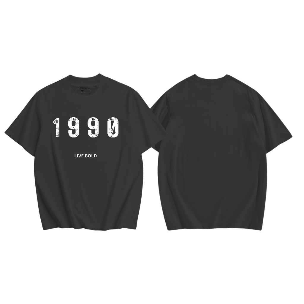 1990 LIVE BOLD Oversize Katun Combed 20s Grade A dengan Sablon DTF Premium Tebal MANCIX