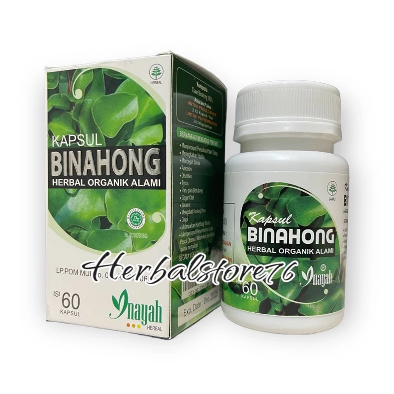 Kapsul Daun Binahong Isi 60 kapsul Mengatasi Penyakit: - Mempercepat pemulihan patah tulang
