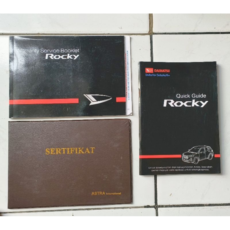 

BUKU MANUAL PEMILIK + SERVIS DAIHATSU ROCKY + SERTIFIKAT OWNERS BOOK 2020 2021 2022 2023 2024