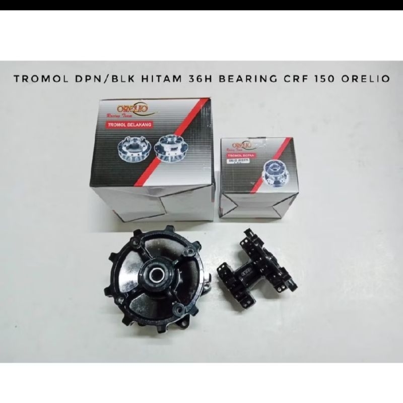 Tromol Depan Belakang Set CRF 36 Hole Hitam