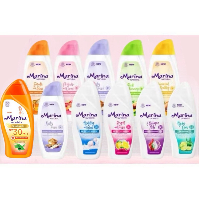 MARINA Hand & Body Lotion UV White 50ml 92ml 185ml 460ml || Marina Body Lotion || Sunblock
