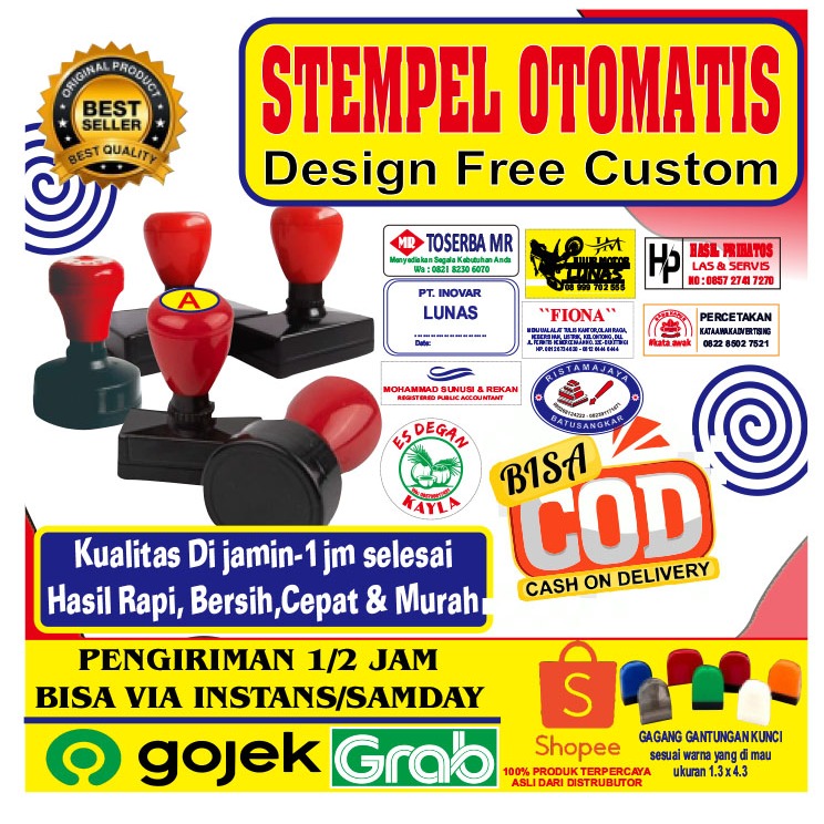 

Stempel, Stempel Logo, Stempel lunas, stempel nama, stempel tanda tangan, Stempel otomatis.