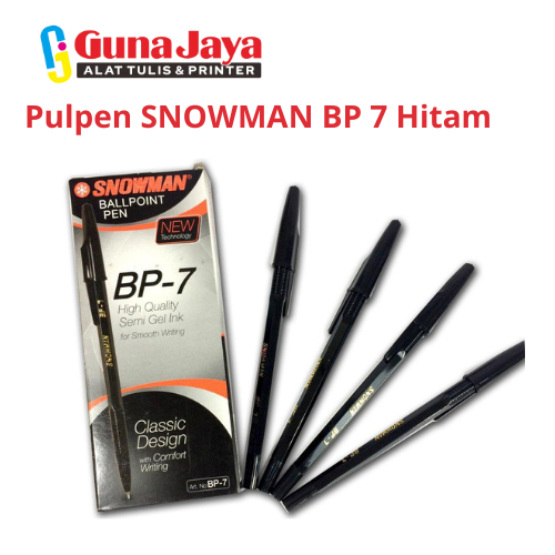 

Pulpen SNOWMAN BP 7 Hitam