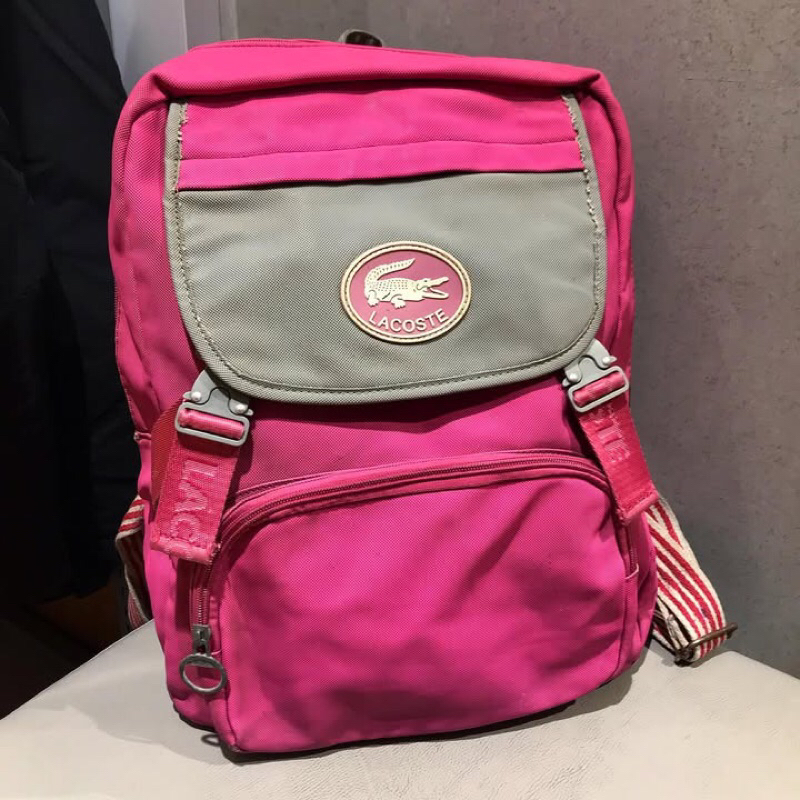 Tas Ransel LACOSTE Warna Merah Lacoste Pink Backpack  Times To Back To School