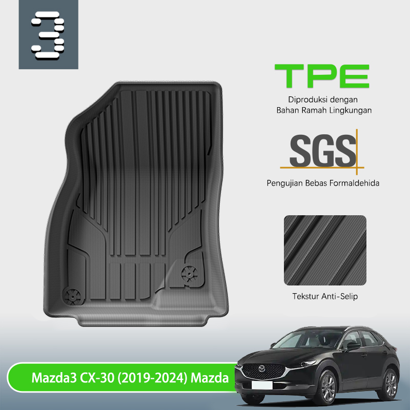 Mazda3/CX30 Karpet Mobil alas kaki karet mobil bagasi bagian belakang alas mobil aksesoris mobil
