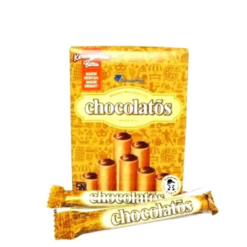 

cod CHOCOLATOS WAFER ROLL STIK COKELAT isi 24 per box HALAL JRLPT