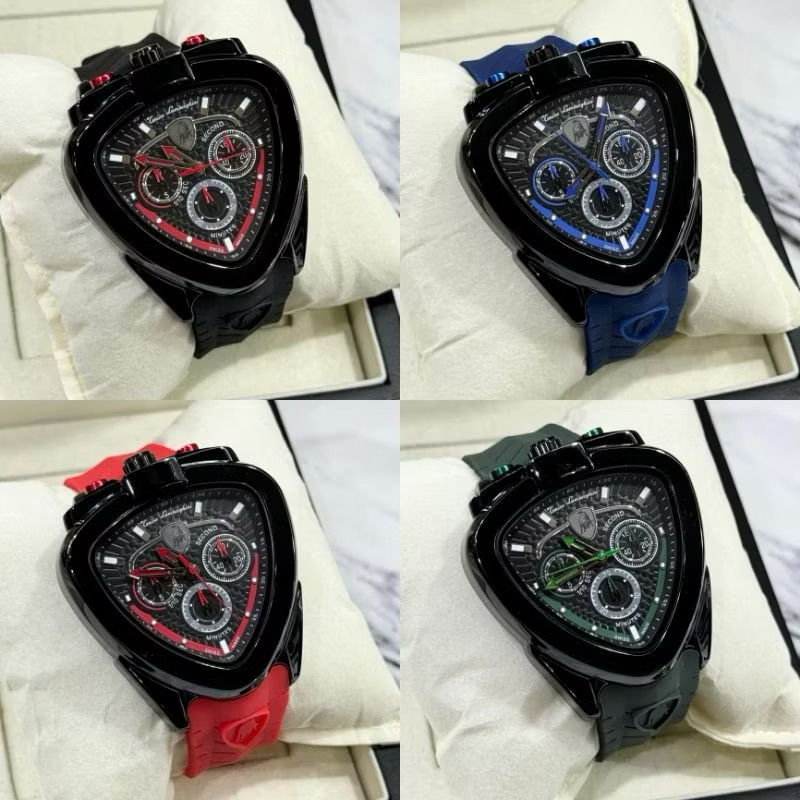 BISA COD Jam Tangan Pria LAMBORGHINI CRONO AKTIF DAN WATER