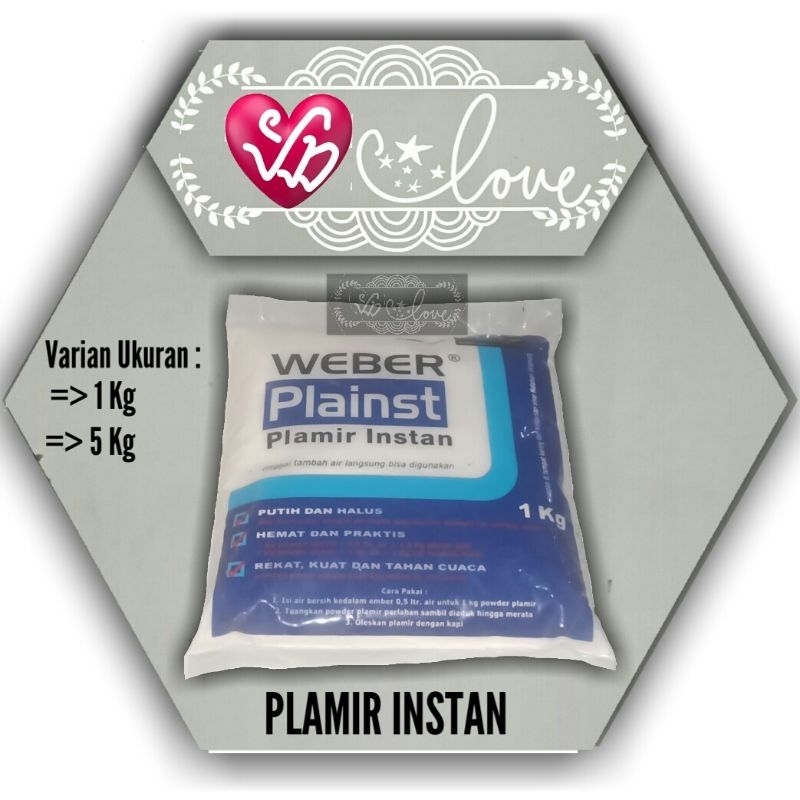 Plamir Tembok Instan Weber 1 kg Plamir Plainst