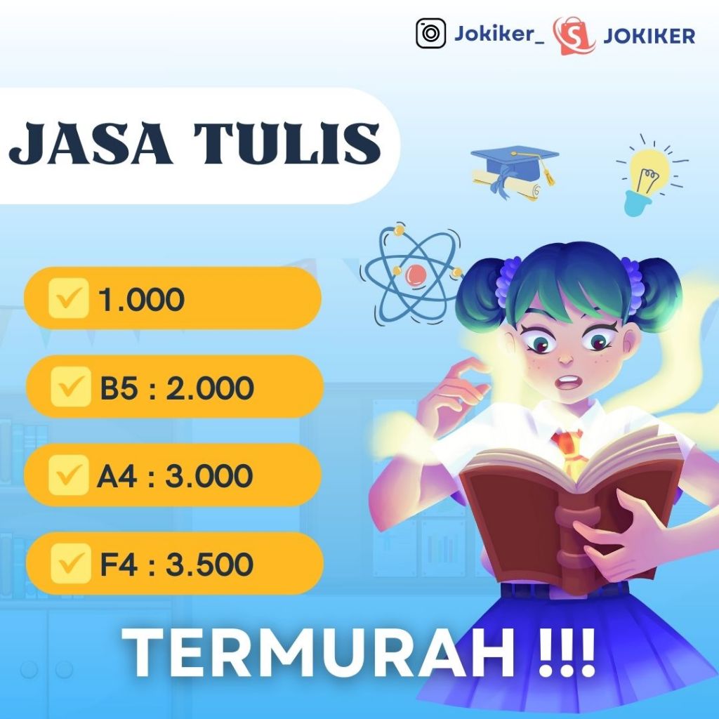 JOKIKER Jasa Tulis Termurah_Tulis Tangan Anti Ribet