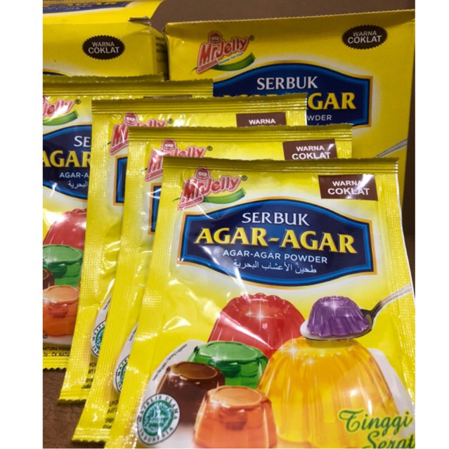 

Mr jelly/mister jelly Agar Agar Warna coklat cokelat 7gr bahan pembuatan agar agar