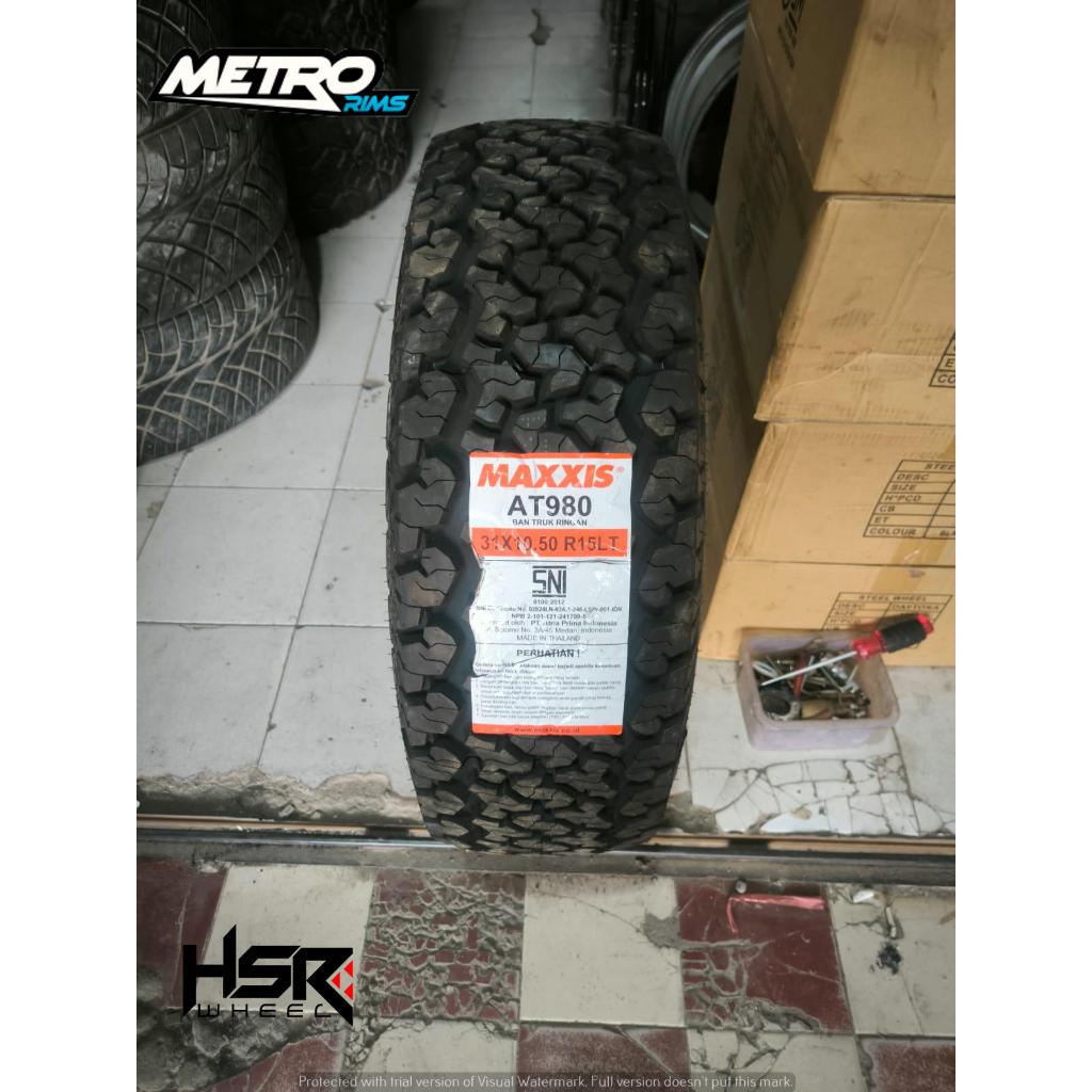 ban mobil semi offroad/lumpur ring 15 31x10,5 merk maxxis AT980 ukuran 31x10,5 R15 mobil jimny, taft