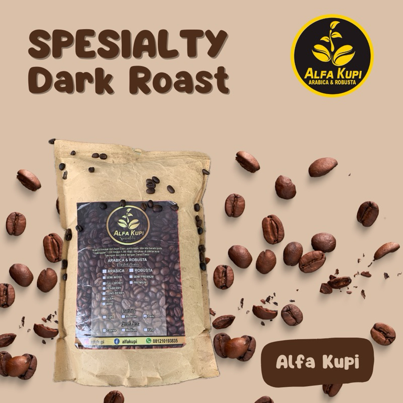 

KOPI SPESIALTY ARABICA ALFA KUPI DARK ROASTED GAYO ACEH