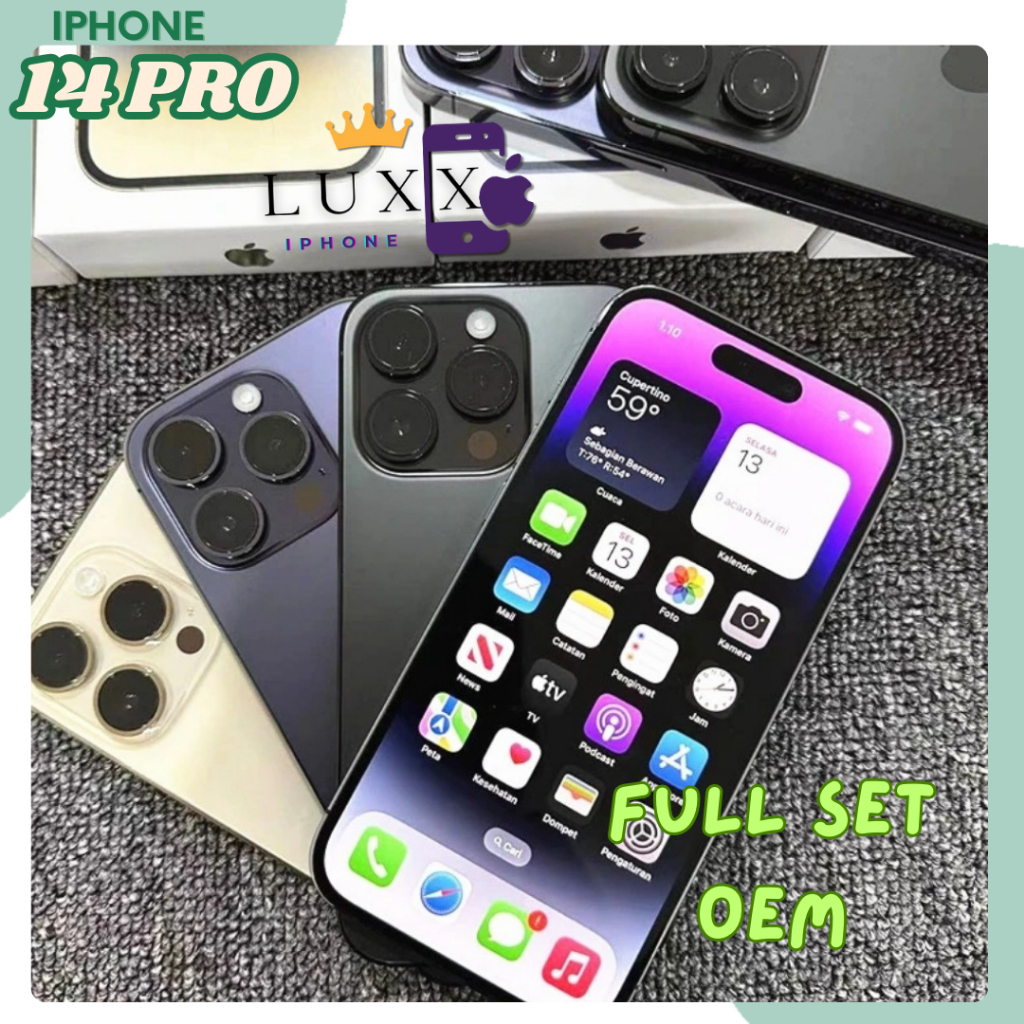 Iphone 14 PRO GARANSI SINYAL AKTIF PERMANEN Kemenperin Imei Terdaftar Kominfo 128 gb 256 gb 512 gb 1